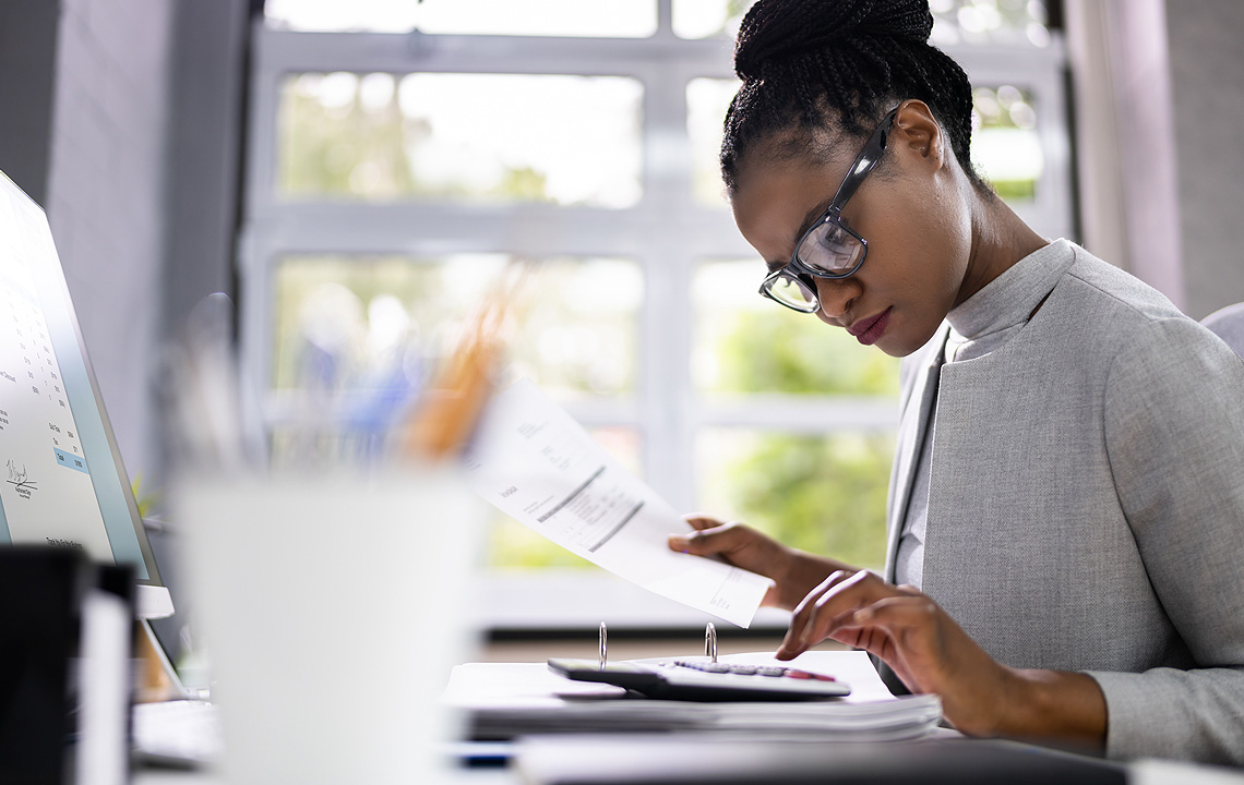 woman with computer