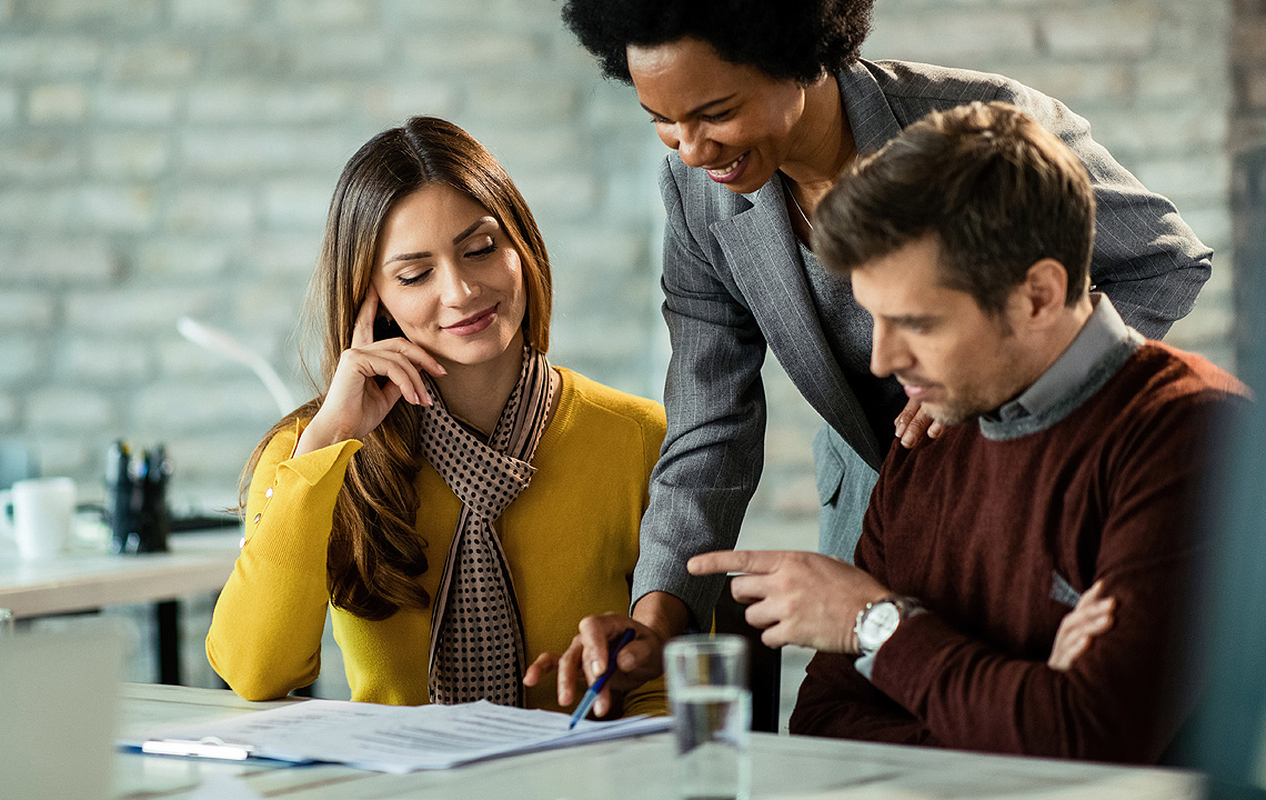 couple with financial professional
