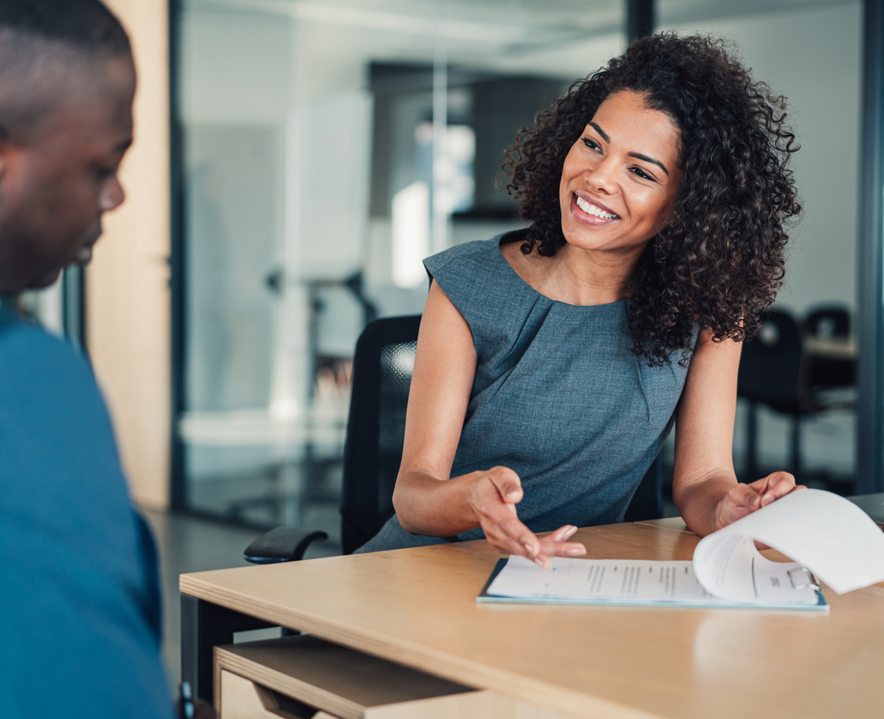 Man and Lady in Meeting