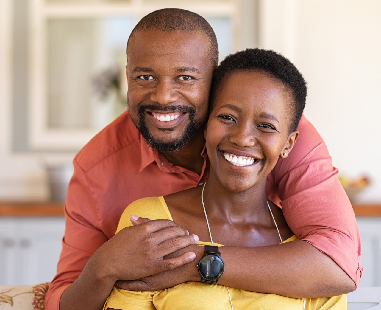 couple smiling