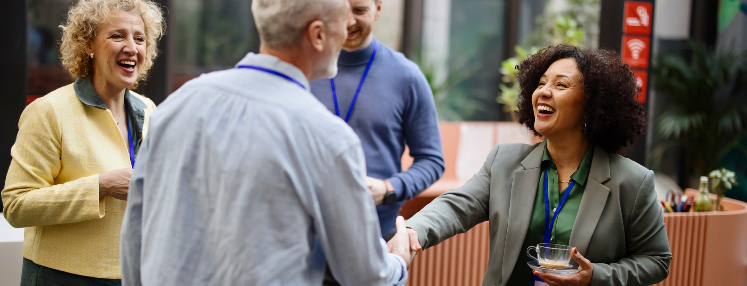 Group of advisors networking and connecting.